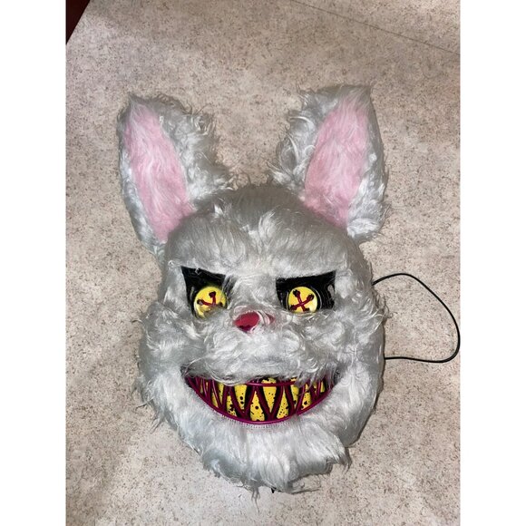 Scary Bunny Snowball LED Light-Up Mask For Halloween Cosplay & Costume Parties - Picture 2 of 4